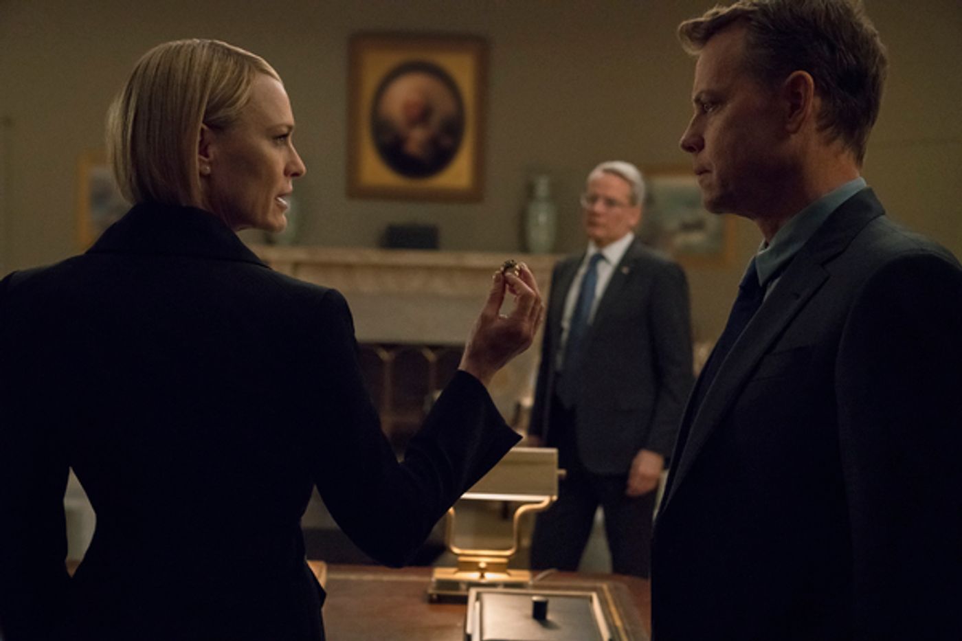Photo Coverage: First Look at Diane Lane and Greg Kinnear on Season Six of HOUSE OF CARDS Photo Coverage: First Look at Diane Lane and Greg Kinnear on Season Six of HOUSE OF CARDS Image