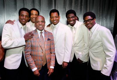 Jeremy Pope and James Harkness, Berry Gordy and Derrick Baskin, Jawan M. Jackson and  Photo
