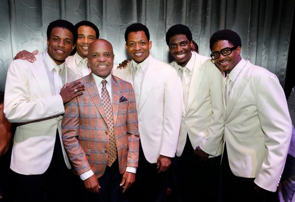 Jeremy Pope and James Harkness, Berry Gordy and Derrick Baskin, Jawan M. Jackson and  Photo