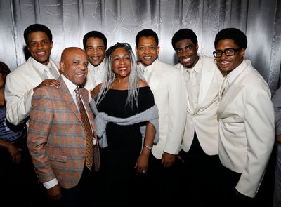 Jeremy Pope, Berry Gordy, James Harkness, Mary Wilson and Derrick Baskin, Jawan M. Ja Photo