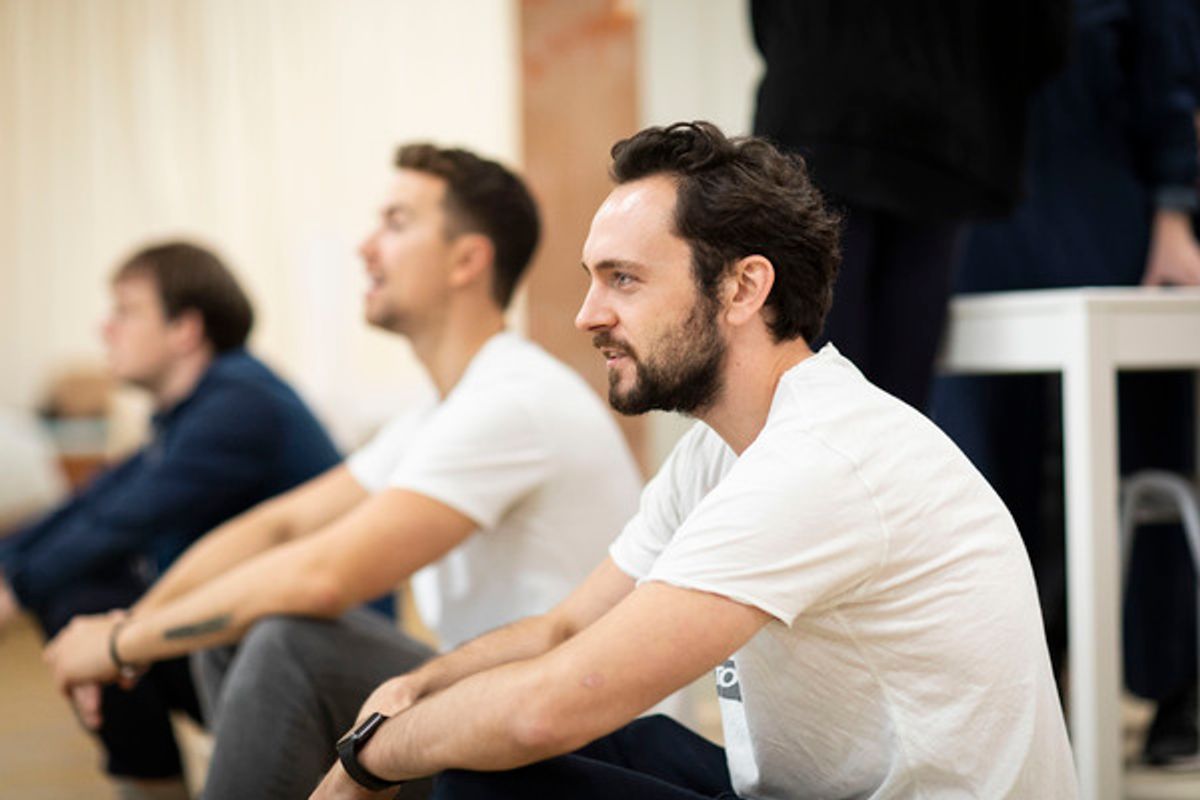 George Blagden, Richard Fleeshman, and Matt Seadon Young at 