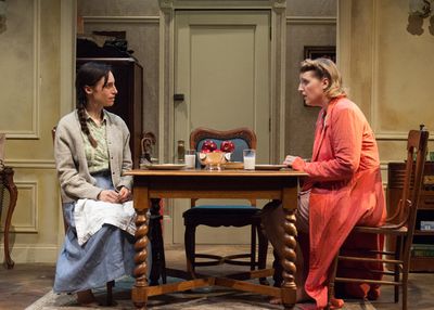 Lusia (Emily Berman, left) and Rose (Bri Sudia) are two sisters trying to reconnect a Photo