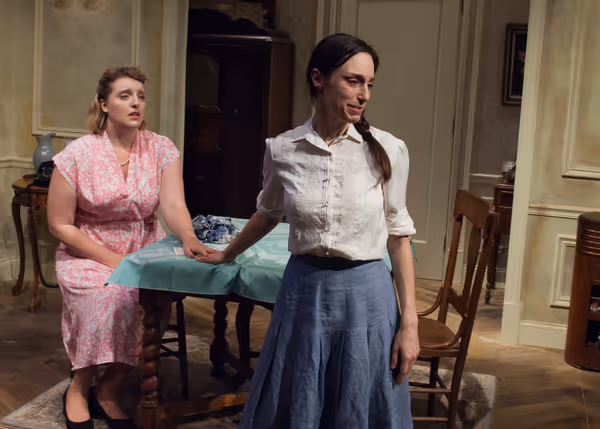 Lusia (Emily Berman, right) and Rose (Bri Sudia) are two sisters trying to reconnect  Photo