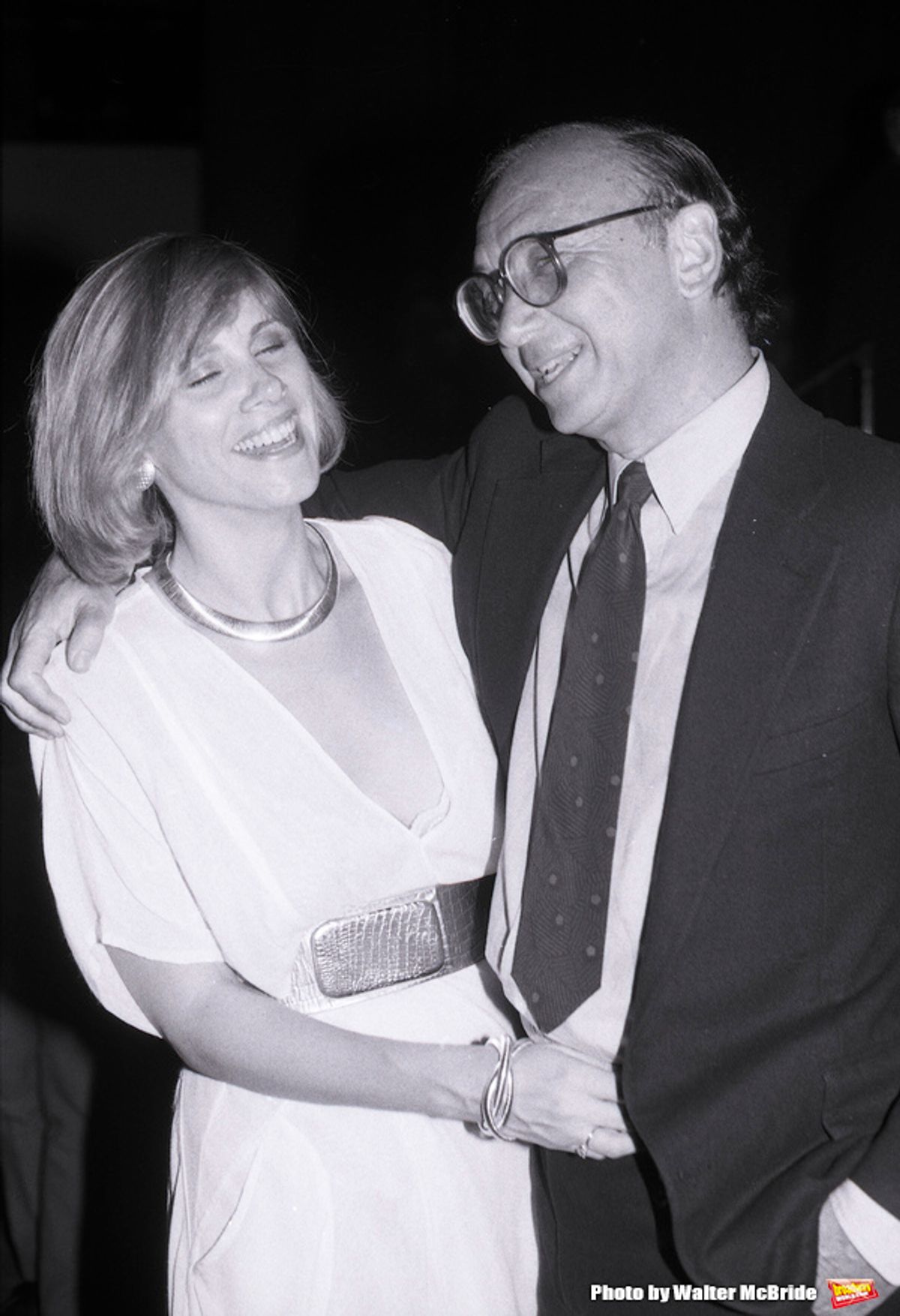 Neil Simon and wife Diane Lander attend a broadway show on August 15, 1990 in New York City. at 