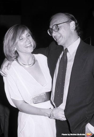 Neil Simon and wife Diane Lander attend a broadway show on August 15, 1990 in New Yor Photo