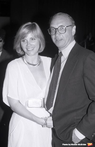 Neil Simon and wife Diane Lander attend a broadway show on August 15, 1990 in New Yor Photo
