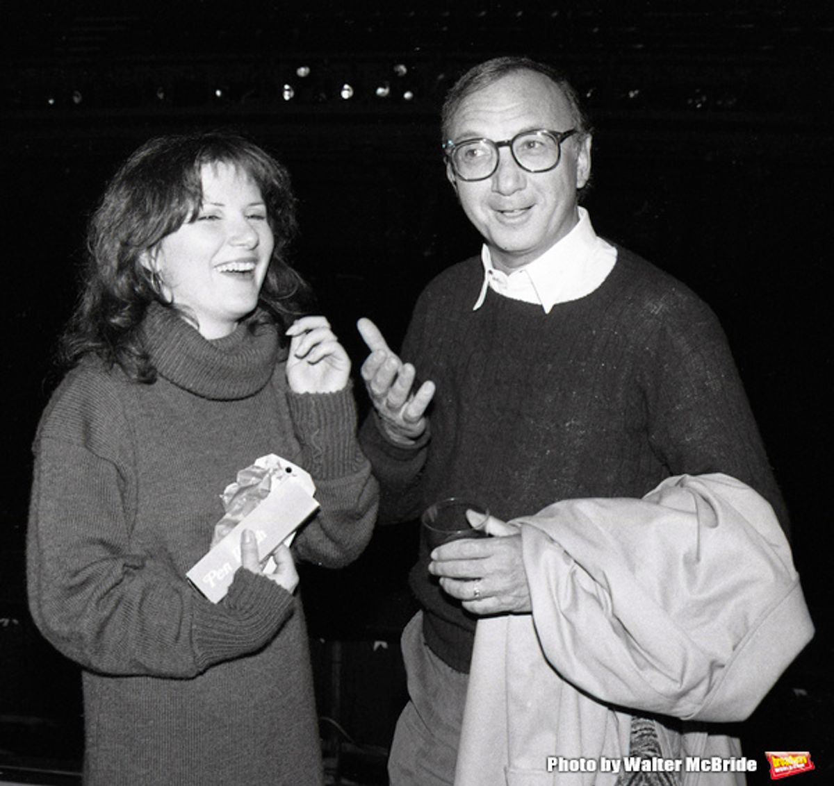 Mary Gordon Murray and Neil Simon attending a party after a performance of LITTLE ME at the Eugene O'Neill Theatre in New York City on November 1, 1982. at 