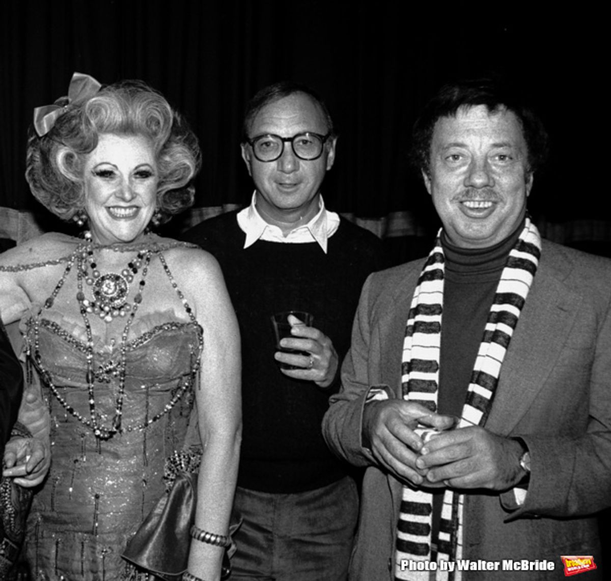 Cy Coleman with Neil Simon and Jessica James Attending a party after a performance of LITTLE ME at the Eugene O'Neill Theatre in New York City.
November 1982
  at 