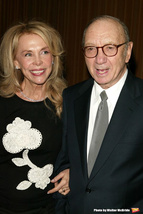 Neil Simon and wife Elaine Joyce Attending the Opening night performance of Neil Simo Photo