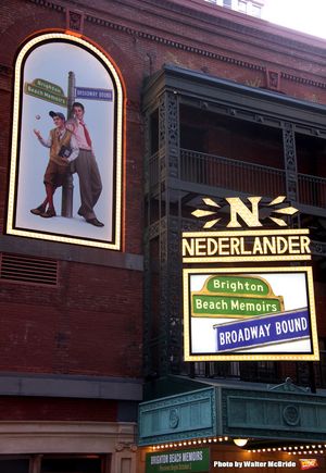 Theatre Marquee for the Opening Night of Neil Simon's "Bighton Beach Memoirs" at the Nederlander Theatre in New York City.
October 25, 2009
@ BroadwayWorld Theatre Marquee for the Opening Night of Neil Simon's "Bighton Beach Memoirs" at the Photo