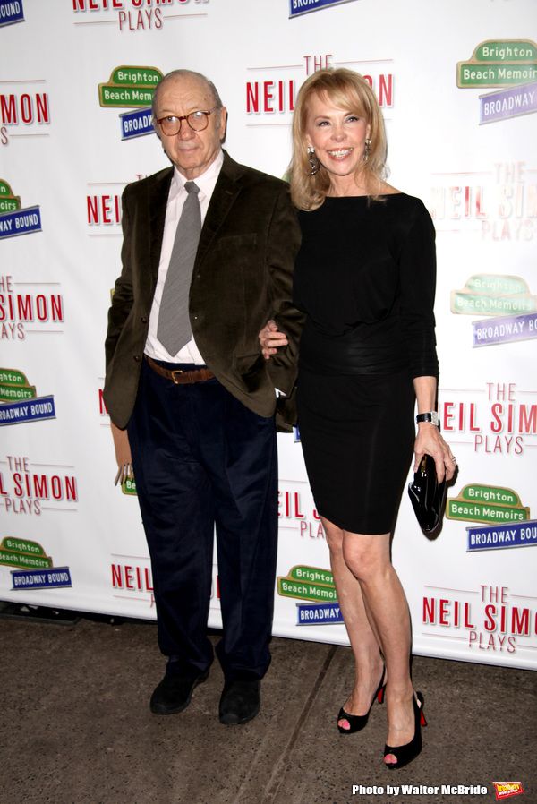 Neil Simon & Elaine Joyce arriving for the Opening Night of Neil Simon's 