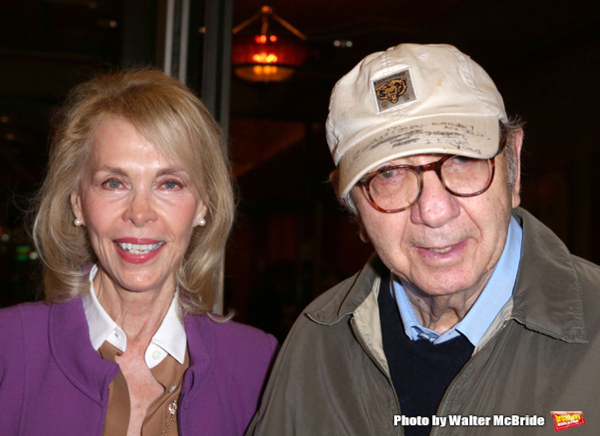 Elaine Joyce and Neil Simon  attends the Broadway Opening Night Performance of 'The Winslow Boy' at the American Airlines Theatre in New York City on October 17, 2013. at 