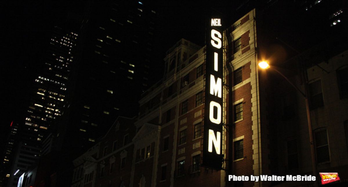 Theatre Marquee  at the Neil Simon Theatre in New York City. October 7, 2010 at 