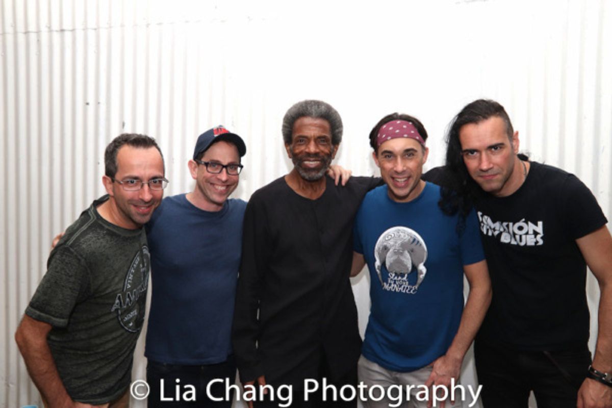 MouthFeel Band members Joe Bergamini, Garth Kravits, Andre De Shields, Ryan Duncan and Aurelien Budynek at 