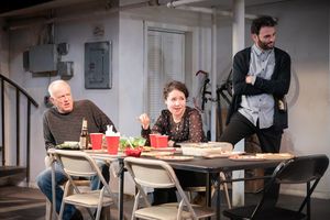 Reed Birney, Sarah Steele and Arian Moayed Photo