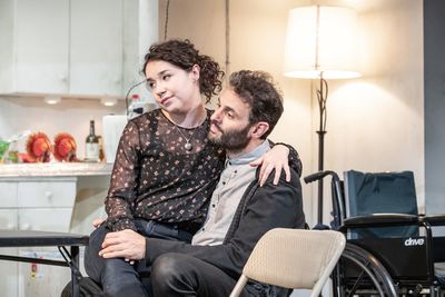Sarah Steel and Arian Moayed Photo