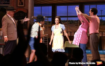 Nicolette Robinson with the cast  Photo