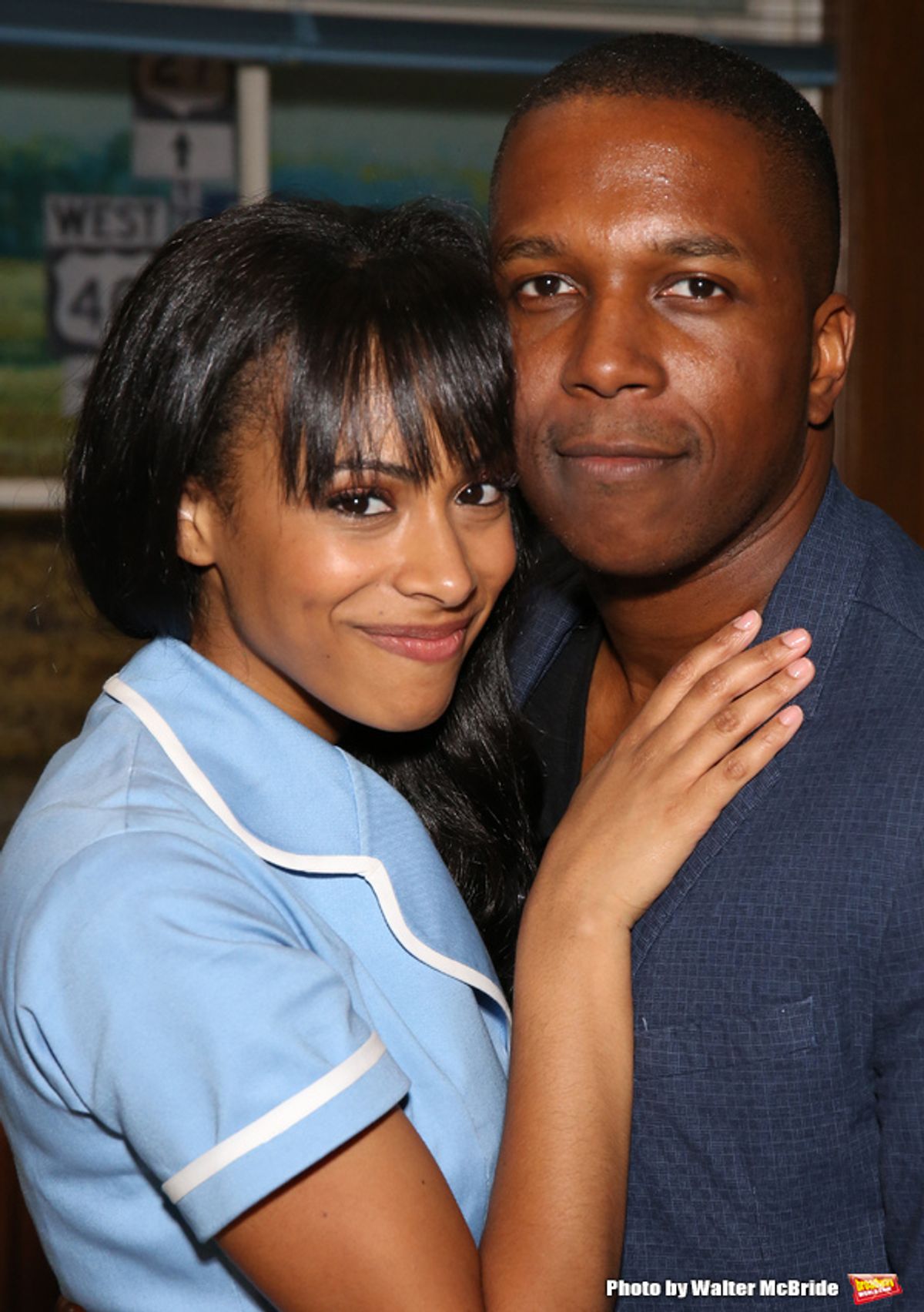 Nicolette Robinson and Leslie Odom, Jr. at 