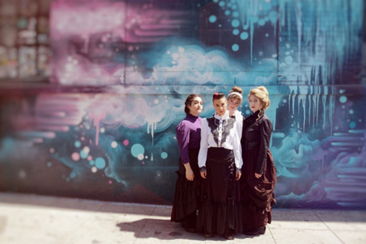 LIZZIE will be bringing the axe down at Resident DTLA this September 14-29, 2018.

L to R: Jenni Marie Lopez (Alice Russell), Leslie Rubino (Lizzie Borden), Samantha LaBrecque (Bridget Sullivan), Br at 