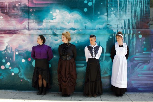 The ladies of LIZZIE take on DTLA

L to R: Jenni Marie Lopez (Alice Russell), Brooke  Photo