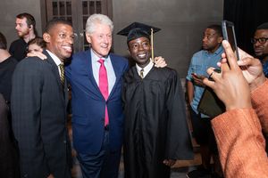 Damian Jermaine Thompson, President William Clinton, Charlie Hudson III @ BroadwayWorld Damian Jermaine Thompson, President William Clinton, Charlie Hudson III Photo