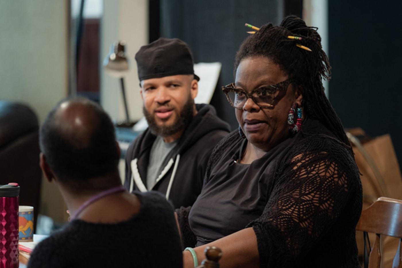 Photo Flash: In Rehearsal with the Company of DOWNSTATE at Steppenwolf Theatre Company  Image