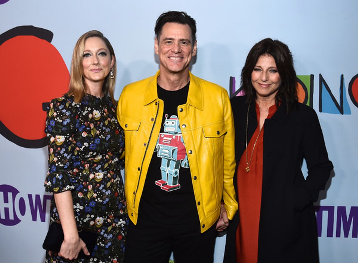Judy Greer, Jim Carrey and Catherine Keener at 