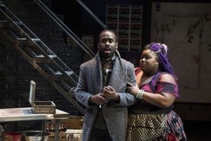 V. Savoy McIIwain (Sweeney Todd) and Jade Antoinette Jones (Mrs. Lovett) @ BroadwayWorld V. Savoy McIIwain (Sweeney Todd) and Jade Antoinette Jones (Mrs. Lovett) Photo