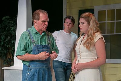 Rufus de Rham (Frank Lubey), Tommy Ovitt (Chris Keller), Paige Gray (Ann Deever) Photo
