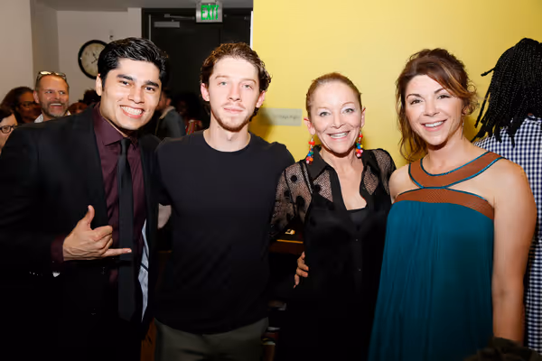 From left, cast members Peter Mendoza, Will Hochman, Mary Mara and Amy Pietz) Photo