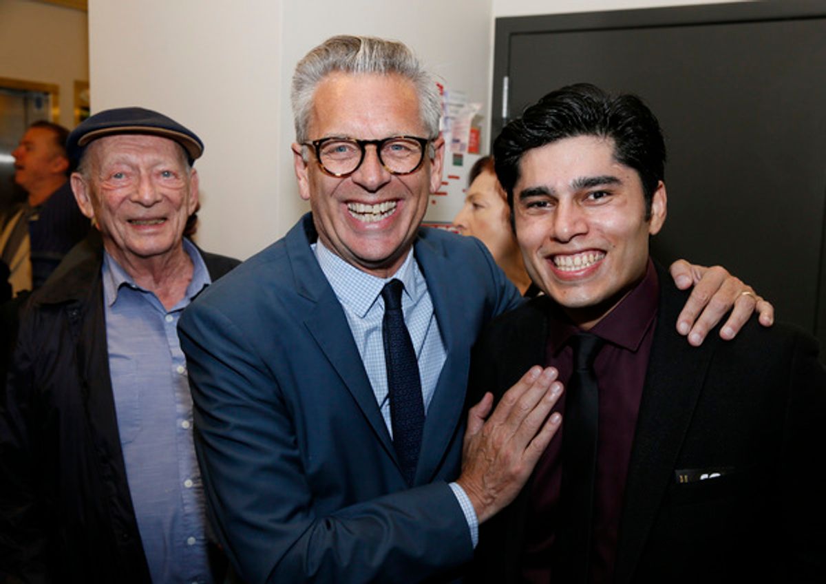 Alan Mandell, Center Theatre Group Artistic Director Michael Ritchie and cast member Peter Mendoza at 