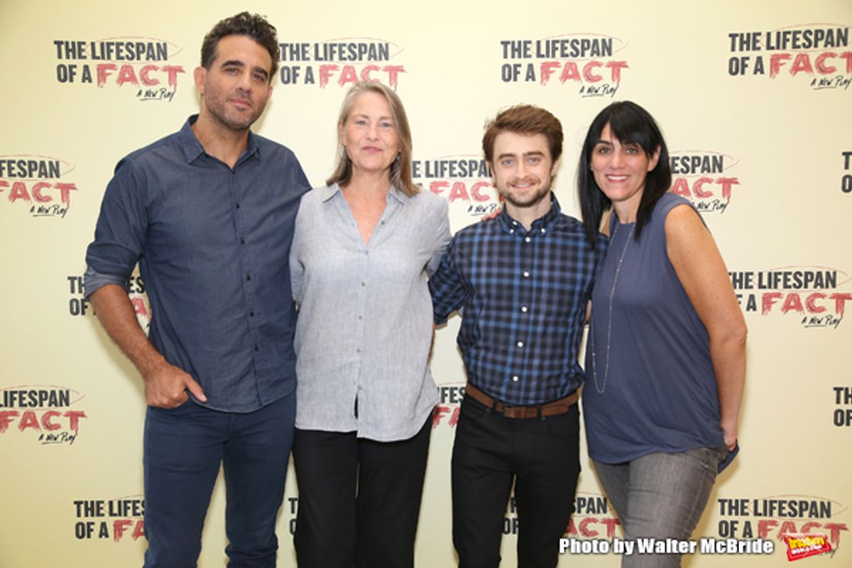 Bobby Cannavale, Cherry Jones, Daniel Radcliffe and Leigh Silverman  at 