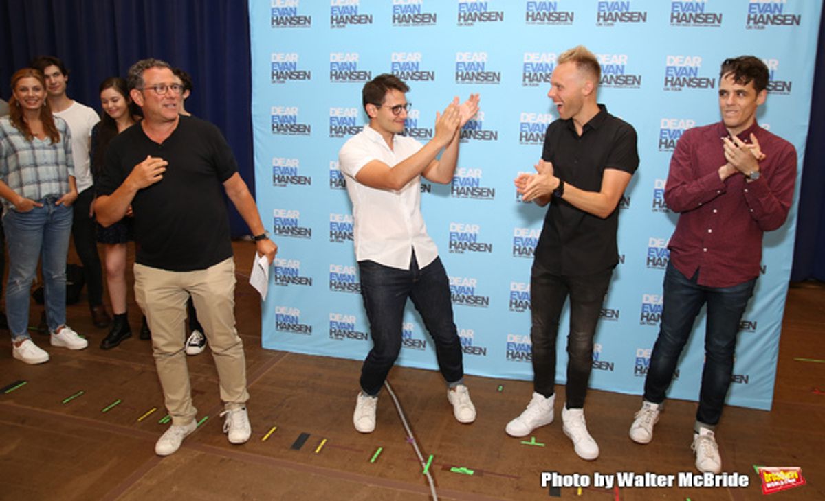 Michael Greif, Benj Pasek, Justin Paul and Steven Levenson at 