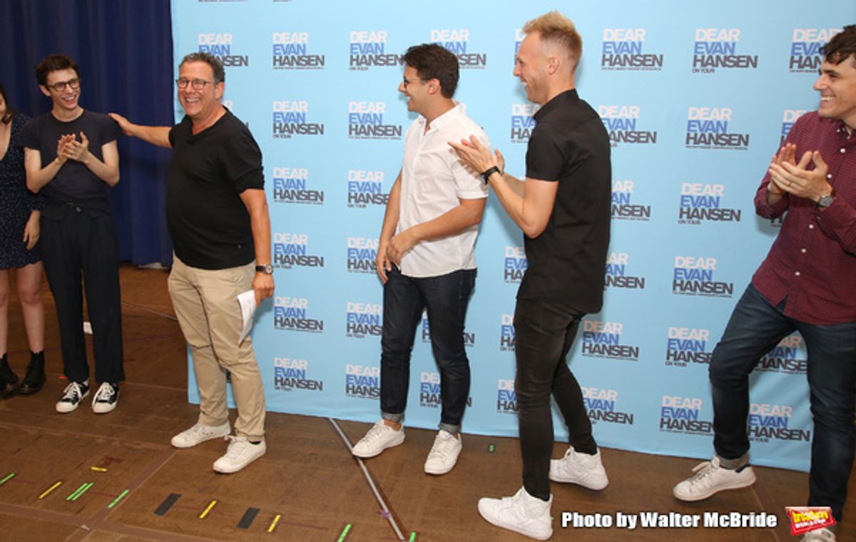 Ben Levi Ross, Michael Greif, Benj Pasek, Justin Paul and Steven Levenson at 