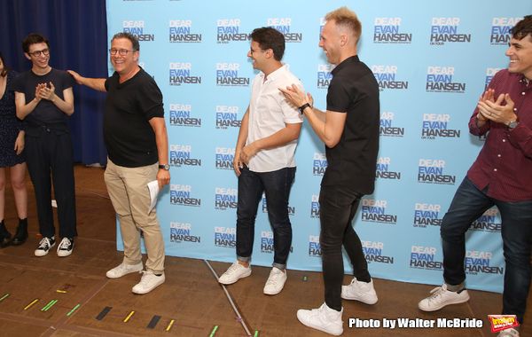 Ben Levi Ross, Michael Greif, Benj Pasek, Justin Paul and Steven Levenson Photo
