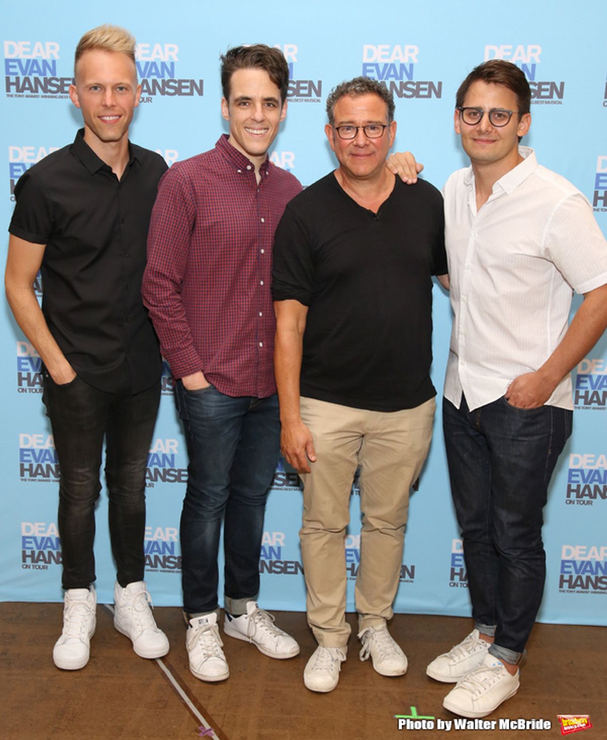 Creative Team: Justin Paul, Steven Levenson, Michael Greif and Benj Pasek at 