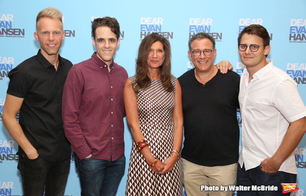 Creative Team: Justin Paul, Steven Levenson, Stacey Mindich, Michael Greif, and Benj Pasek  at 