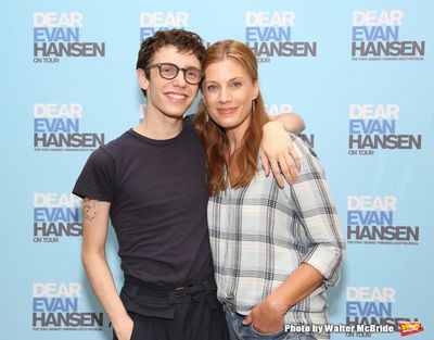 Ben Levi Ross and Jessica Phillips attends the National Tour Photo Call for 'Dear Eva Photo