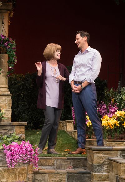 Frances Fisher and Christian Barillas in Native Gardens at Pasadena Playhouse. // Pho Photo
