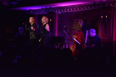 Rebecca Luker and Sally Wilfert and their band-Joseph Thalken, Dick Sarpola (Bass) an Photo