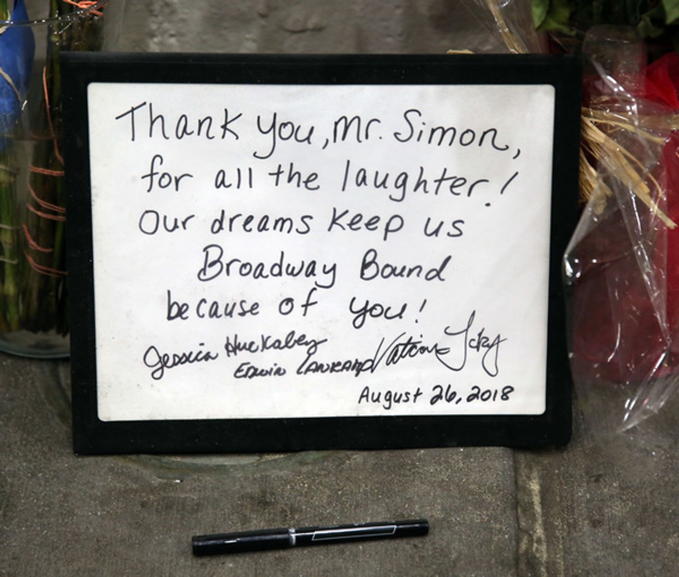 FREEZE FRAME: Neil Simon Memorial Tribute Set Up Outside the Neil Simon Theatre FREEZE FRAME: Neil Simon Memorial Tribute Set Up Outside the Neil Simon Theatre Image