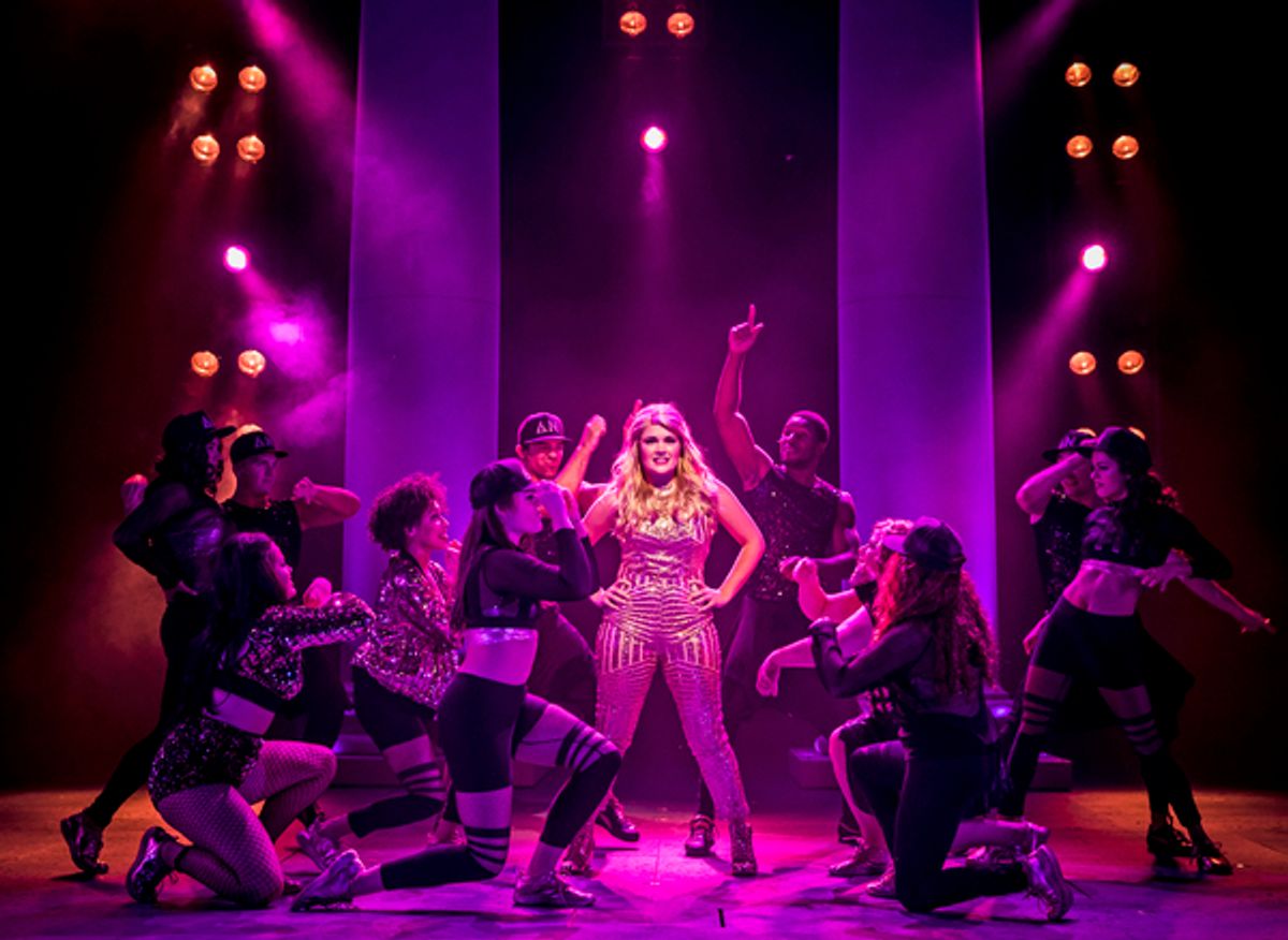 Casey Shuler (center) plays Elle Woods in Legally Blonde. Trent Stork directs. Performances are September 5-October 21, 2018 at Paramount Theatre, 23 E. Galena Blvd. in Aurora. Tickets: ParamountAurora.com or (630) 896-6666. Credit: Liz Lauren at 