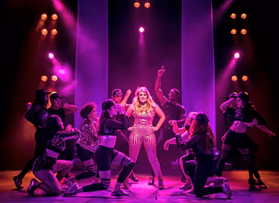 Casey Shuler (center) plays Elle Woods in Legally Blonde. Trent Stork directs. Perfor Photo