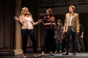 (from left) Casey Shuler plays Elle Woods, Jacquelyne Jones is Vivienne Kensington and Tyler Lain plays Warner Huntington III in Legally Blonde, running September 5-October 21, 2018 at Paramount Theatre, 23 E. Galena Blvd. in Aurora. Trent Stork directs. @ BroadwayWorld (from left) Casey Shuler plays Elle Woods, Jacquelyne Jones is Vivienne Kensington an Photo