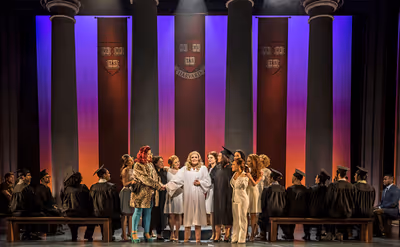 Casey Shuler (center) plays Harvard Law valedictorian Elle Woods in Legally Blonde, r Photo