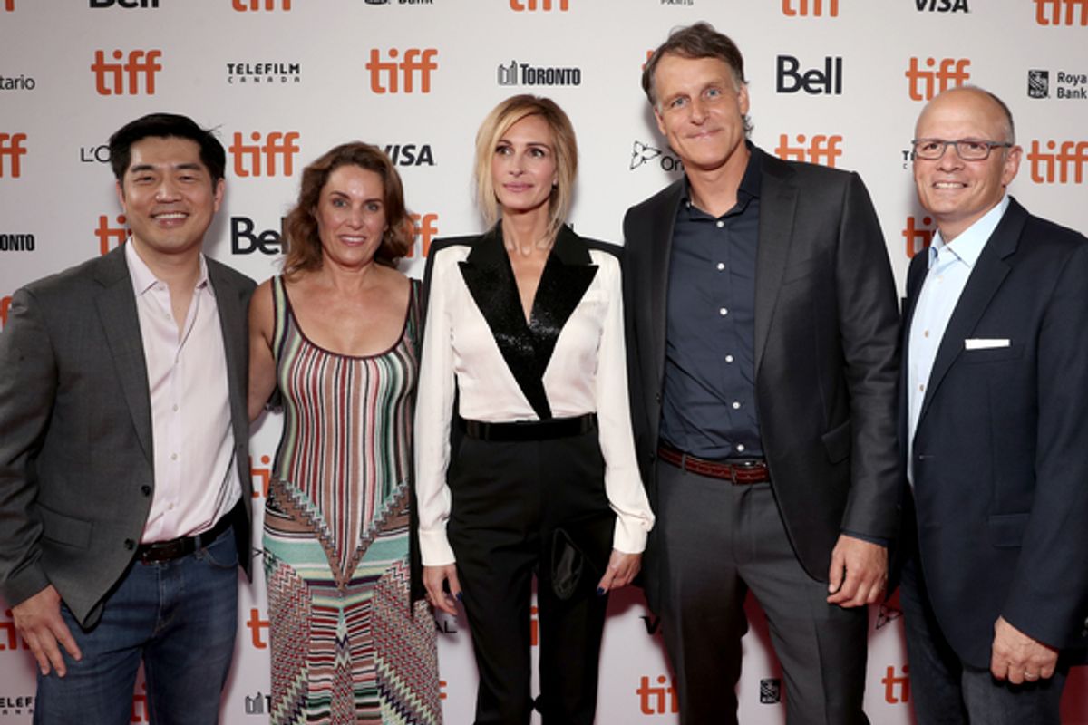 Amazon Studios VP & COO Albert Cheng, Anne Blackburn, Julia Roberts, Amazon SVP Jeff Blackburn, Amazon Studios VP Craig Berman   at 