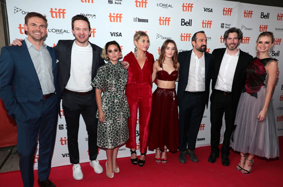 Tommy Dewey, Mark O'Brien, Molly Ephraim, Ari Graynor, Kaitlyn Dever, Steve Zissis, Jason Reitman, and Sara Paxton at 