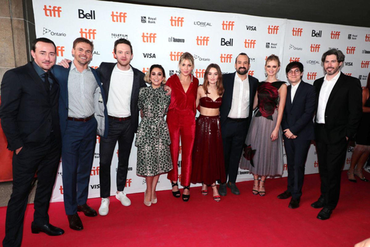 Chris Coy, Tommy Dewey, Mark O'Brien, Molly Ephraim, Ari Graynor, Kaitlyn Dever, Steve Zissis, Sara Paxton, Josh Brener and Jason Reitman at 