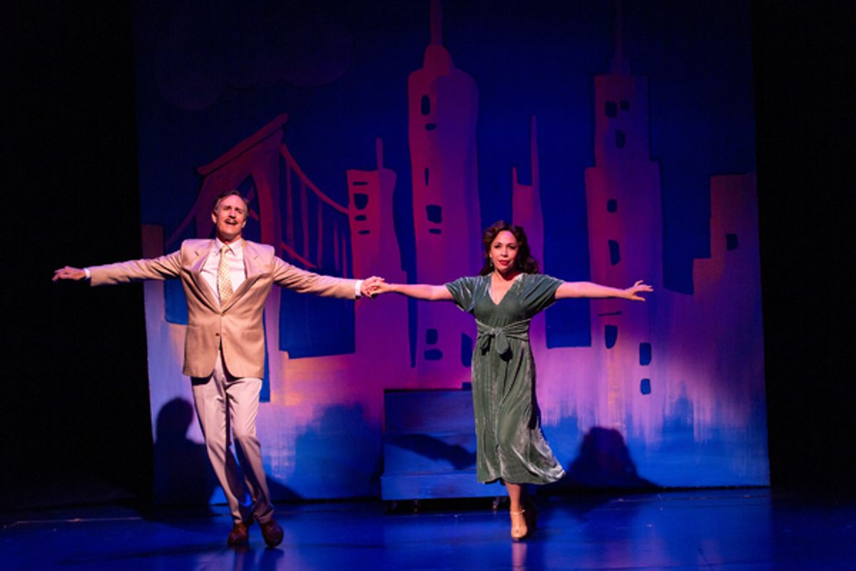 Howard McGillin as Nathan Hines Kline and AndrÃ©a Burns as Mary Ethel Bernadette, the musical comedy stars who perform in the show-within-a-show in Pamelaâ€™s First Musical at Two River Theater at 