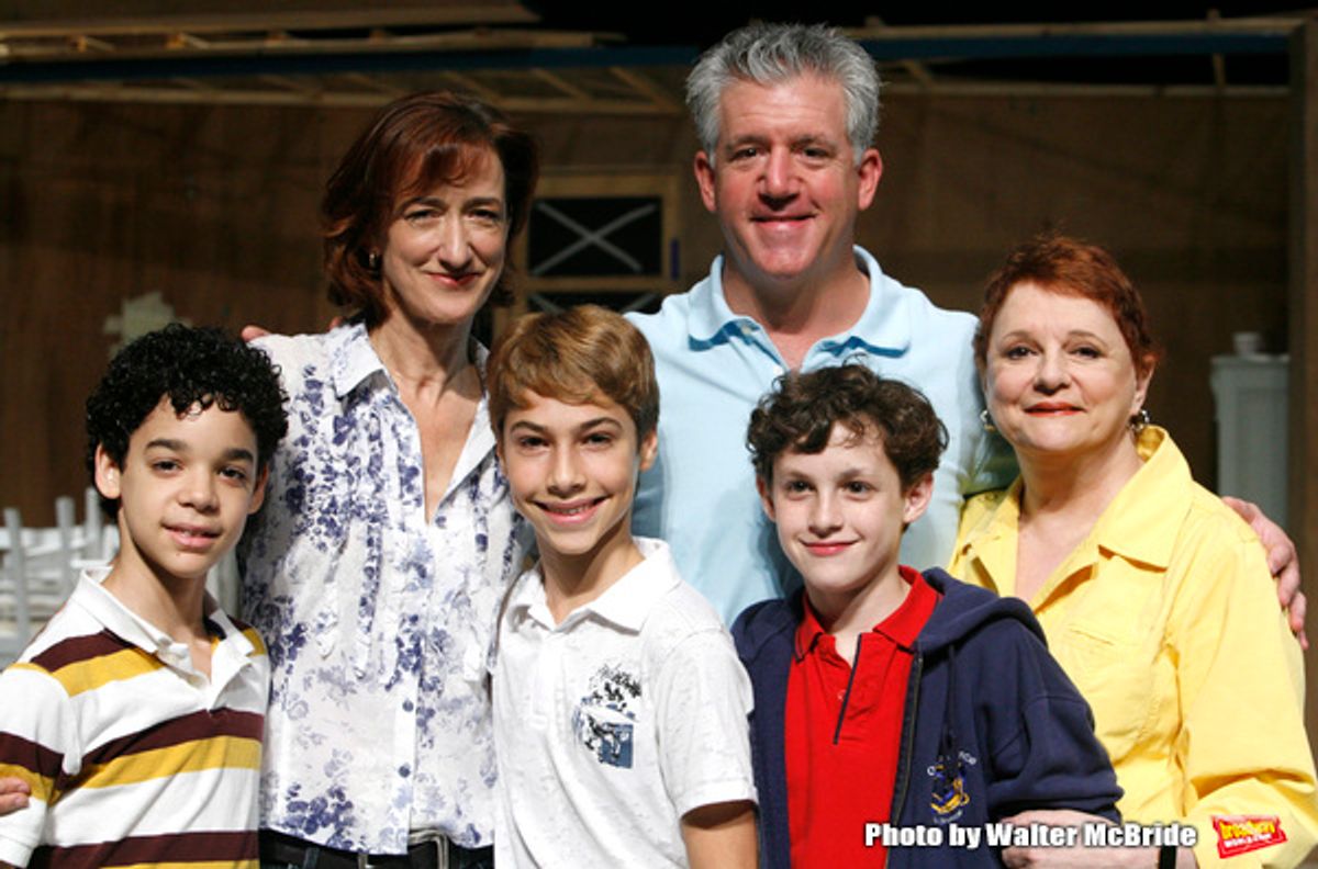 David Alvarez, Haydn Gwynne, Kiril Kulish, Greg Jbara, Trent Kowalik & Carole Shelley attending the  BILLY ELLIOT - The Musical  Meet & Greet the Press at the Little Shubert Theatre in New York City..July 28, 2008. at 
